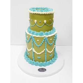 Moss Green Buttercream Cake