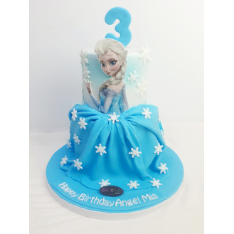 Frozen with Edible Print Elsa Cake