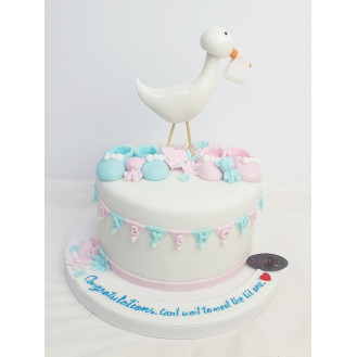 Baby Shower Stork Cake