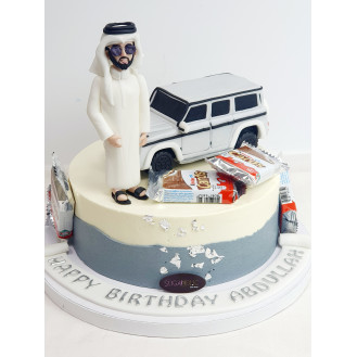 3D Car with Figurine Cake