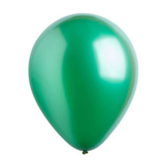 Festive Green Metallic Latex Balloons