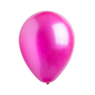 Hot Pink Metallic Latex Balloons
