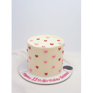 Mini Hearts Buttercream Cake