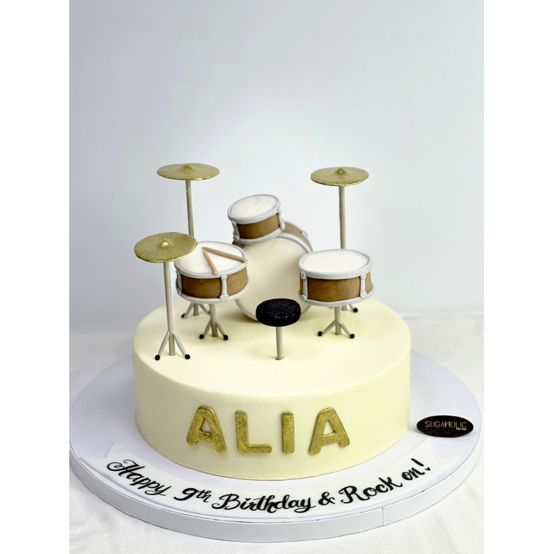 Drum Set Cake| Cakes for Boys | Custom Cakes by Sugaholic