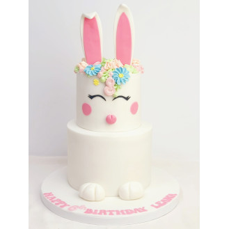 Bunny Cake White 2 tier 
