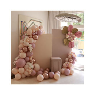 The Caroline ( Balloon garland, Imitation Florals, One Plinth, Two Backdrops, Personalisation on Backdrop )