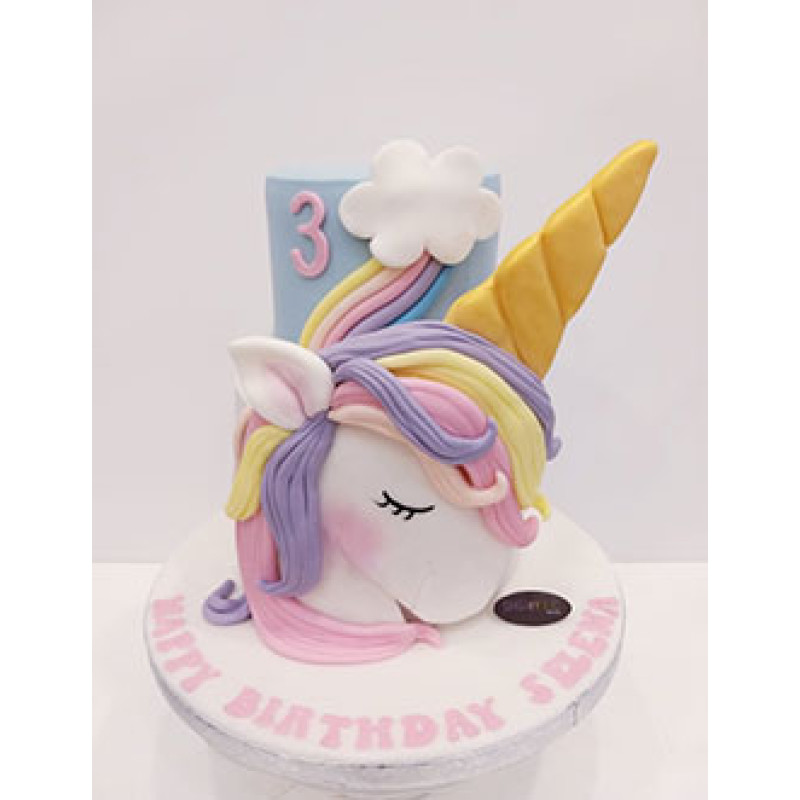 SamThing Baked - Two tier unicorn themed fondant cake | Facebook