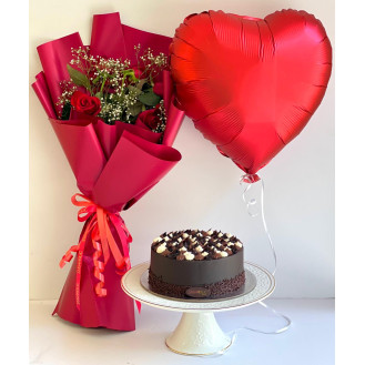 Valentines Combo with Nutella Chocolate Cake