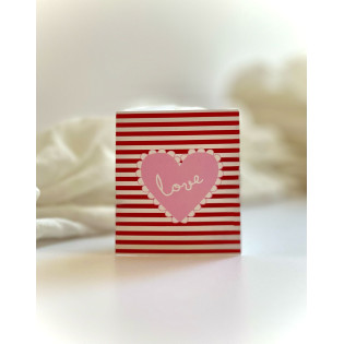 Valentine Greeting Card (Red stripes)