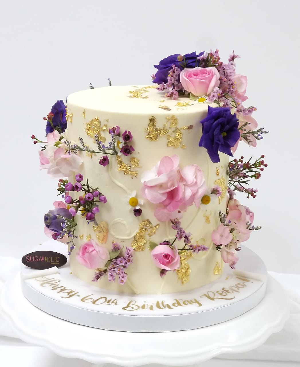 Lovely Happy Floral Cake