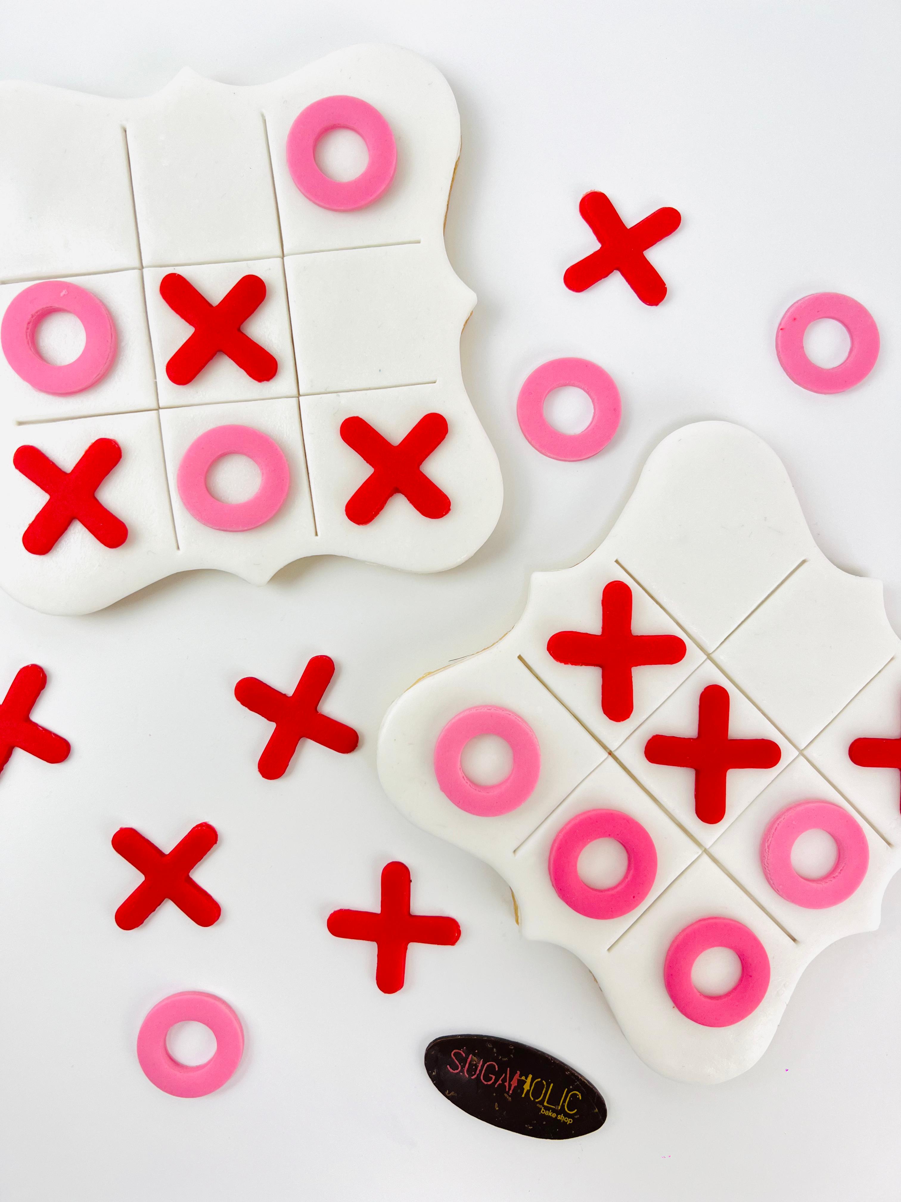 Valentine Tic-Tac-Toe Cookies 