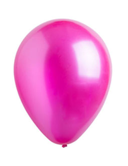 Hot Pink Metallic Latex Balloons