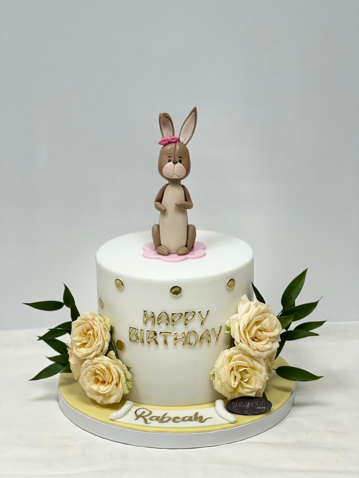Bunny Rose Fondant Cake