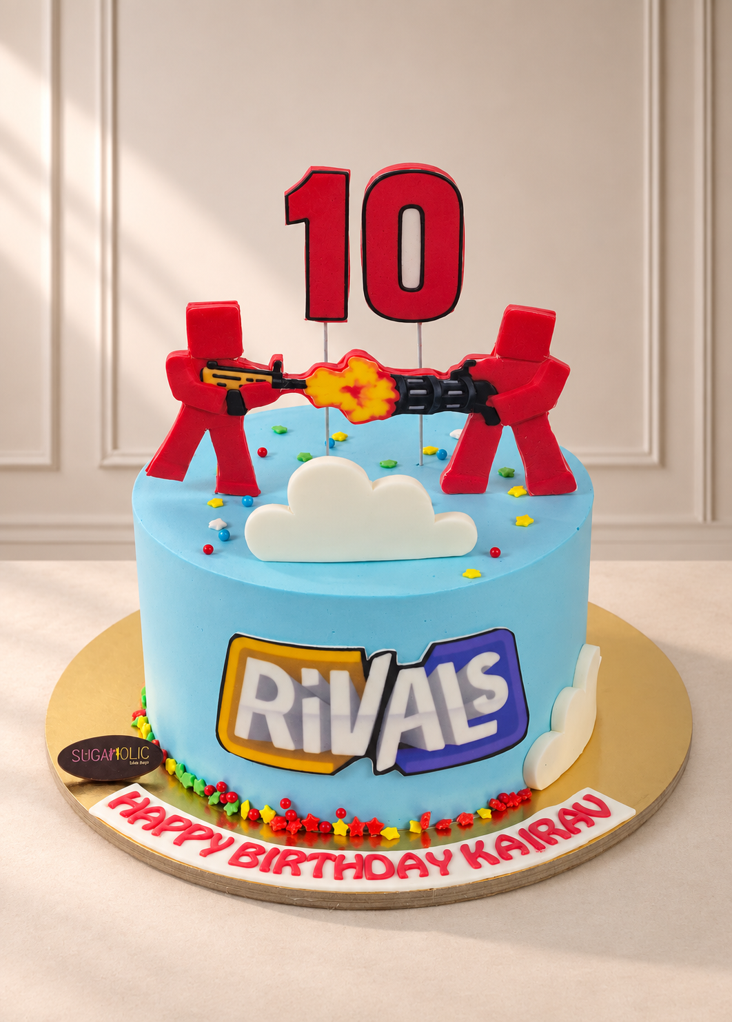 Blue Rivals Gaming Buttercream Cake