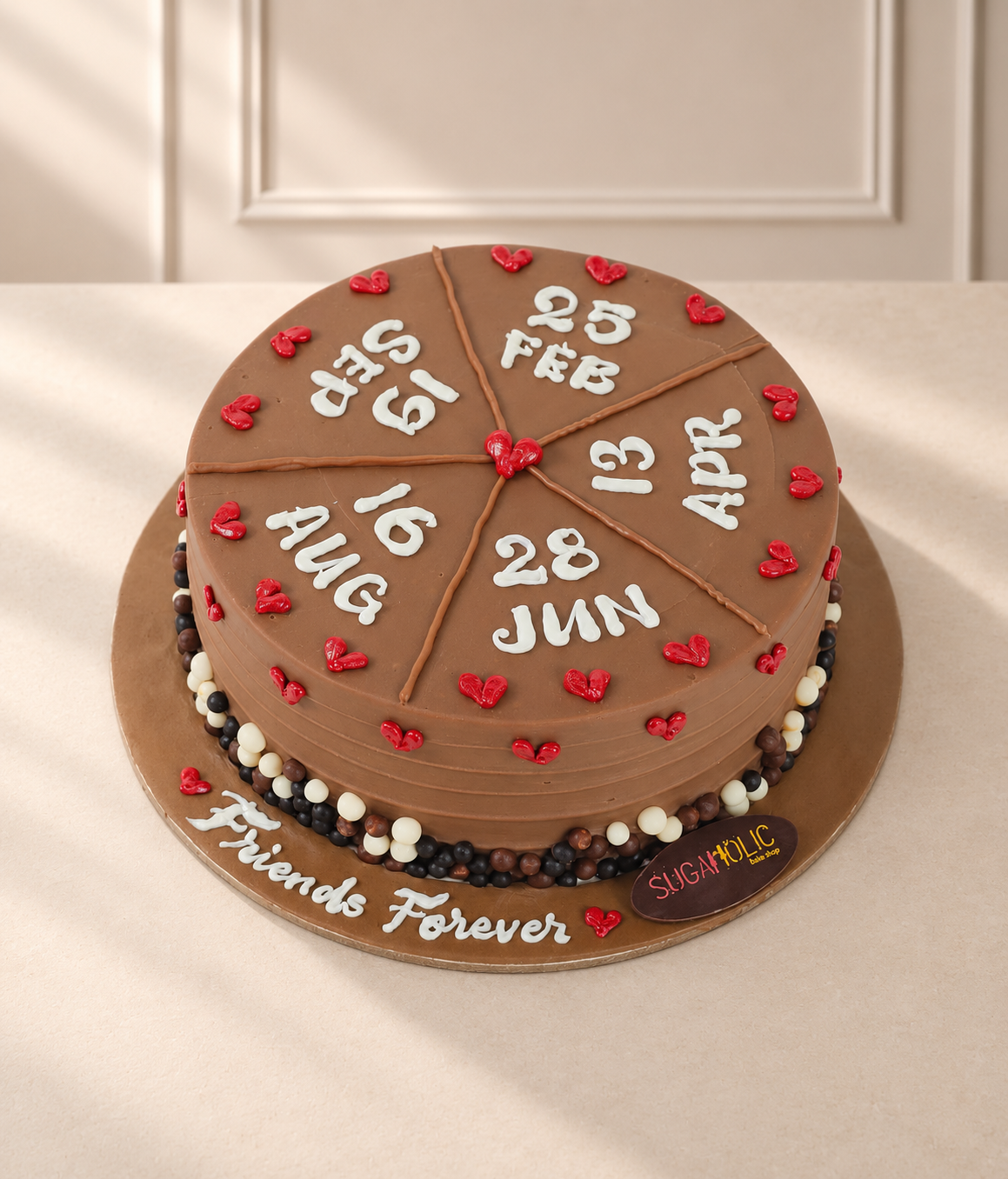 Friends Forever Calendar Date Cake