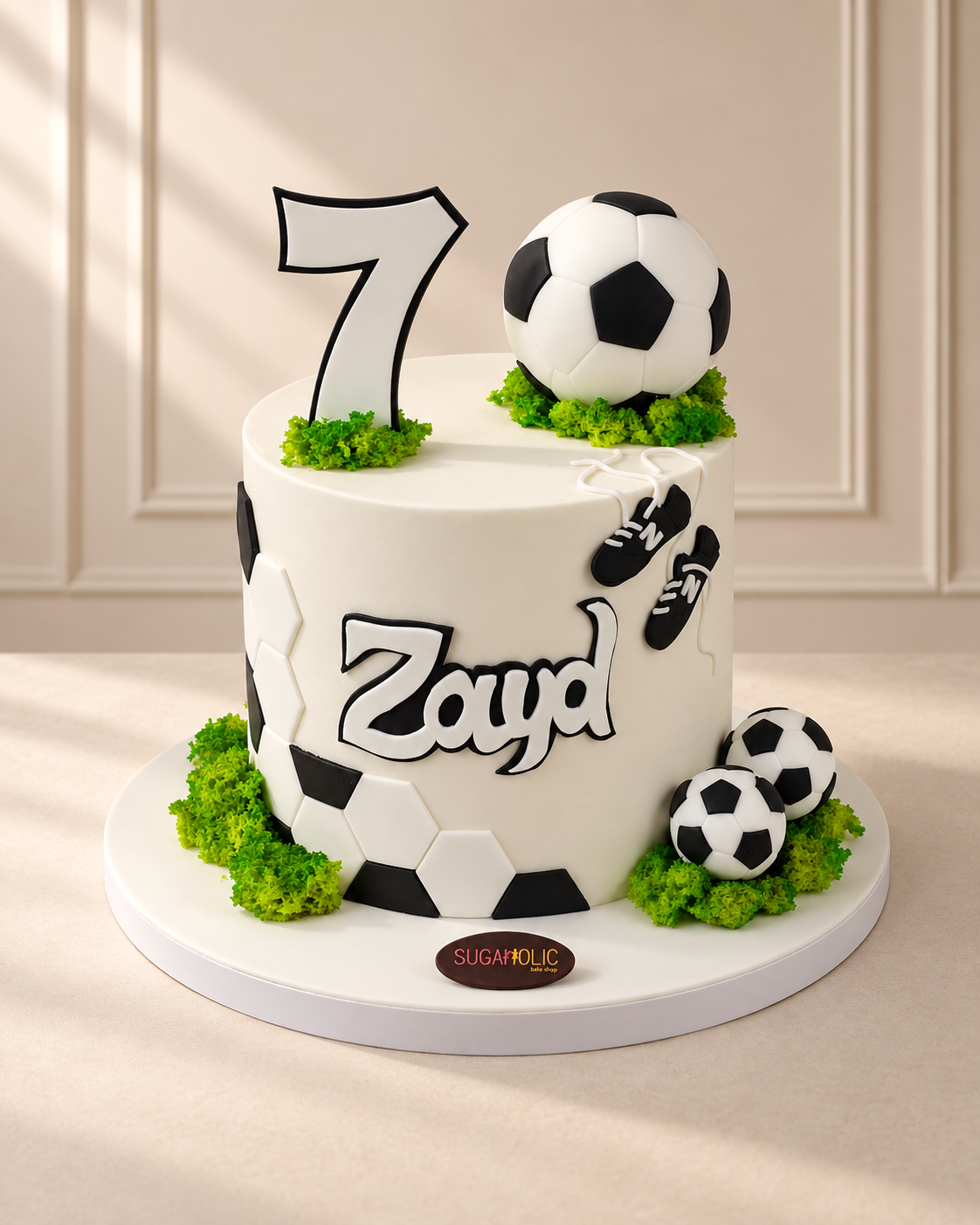 Football and Turf Buttercream Birthday Cake