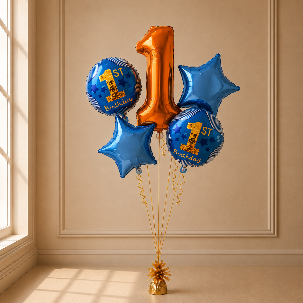 Age 1 gold and blue bunch