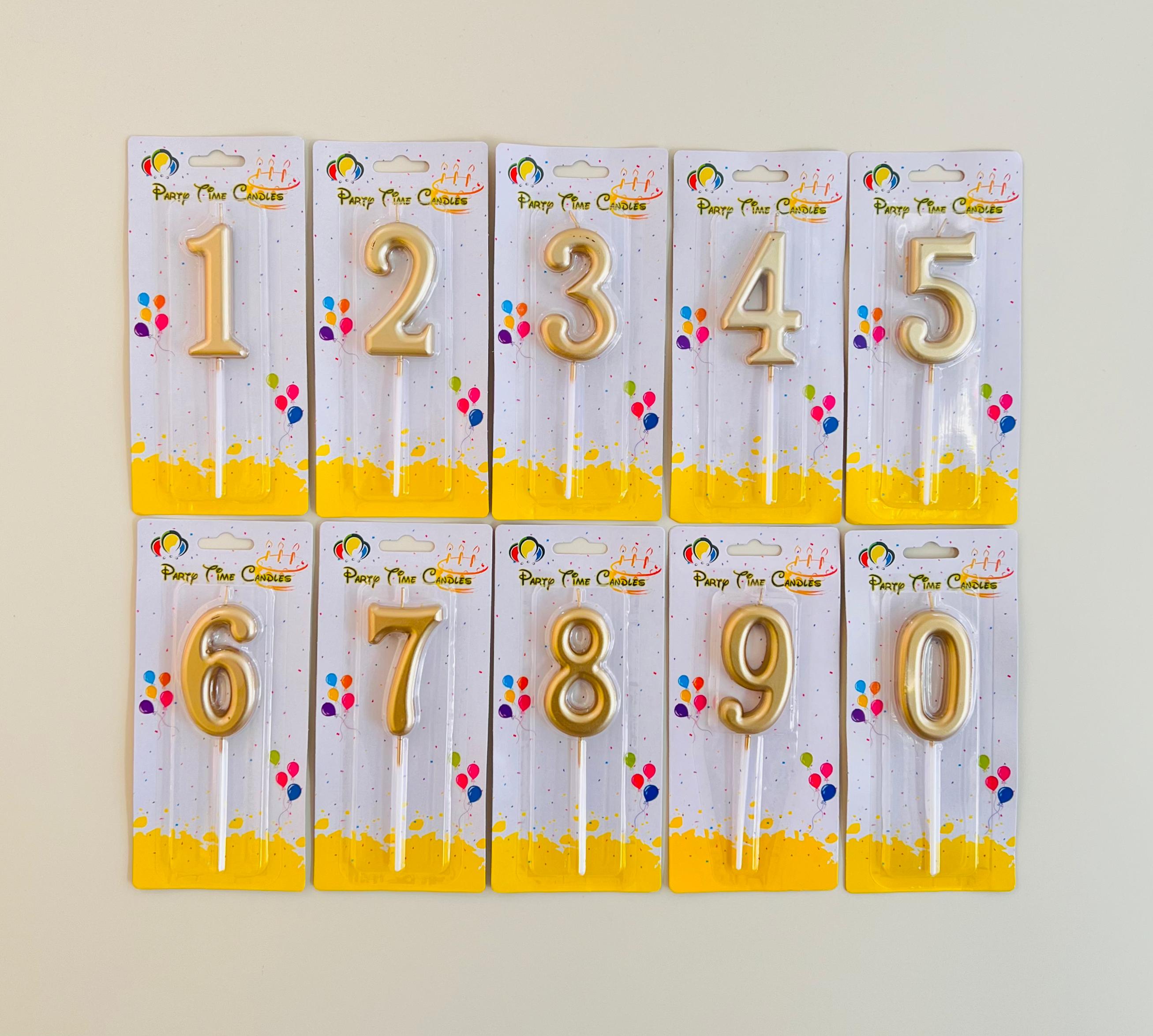 Gold Number Candles (mention number during checkout in notes)