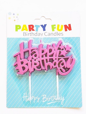 Happy Birthday Pink Candle