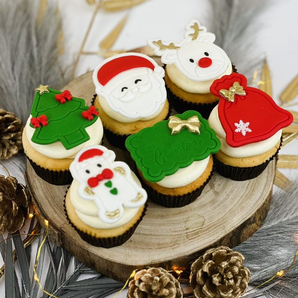 Christmas Cupcakes Box of 6