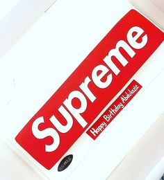 Supreme Logo Cake 