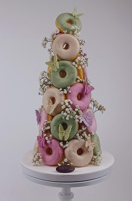 Butterfly Theme Donut Tower 