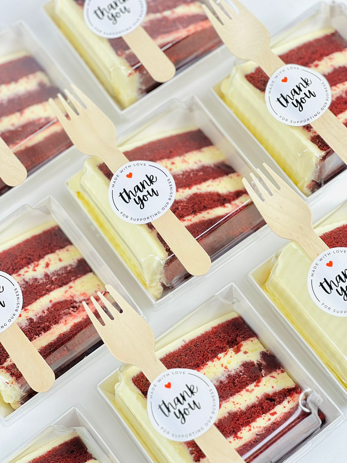 Red Velvet Cake Slice in a box