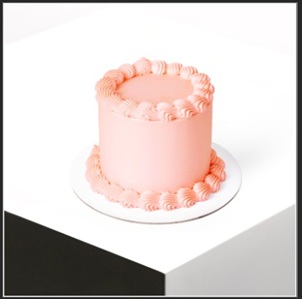 Raspberry Bento Cake with Transparent Box