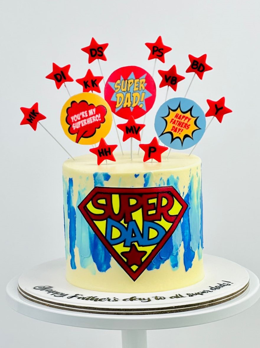 Super Dad Stars Cake 