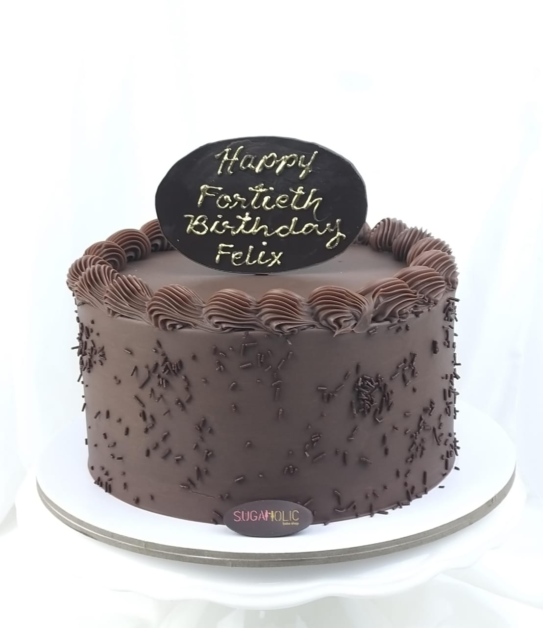 Ganache with sprinkles Grandeur Cake 