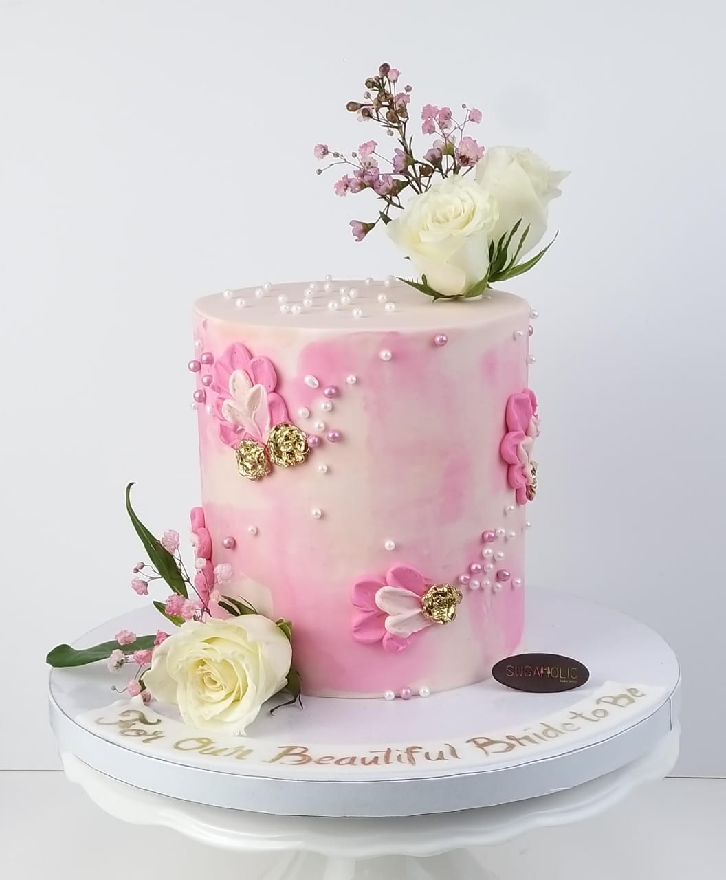 Gorgeous Pink Floral Buttercream Cake