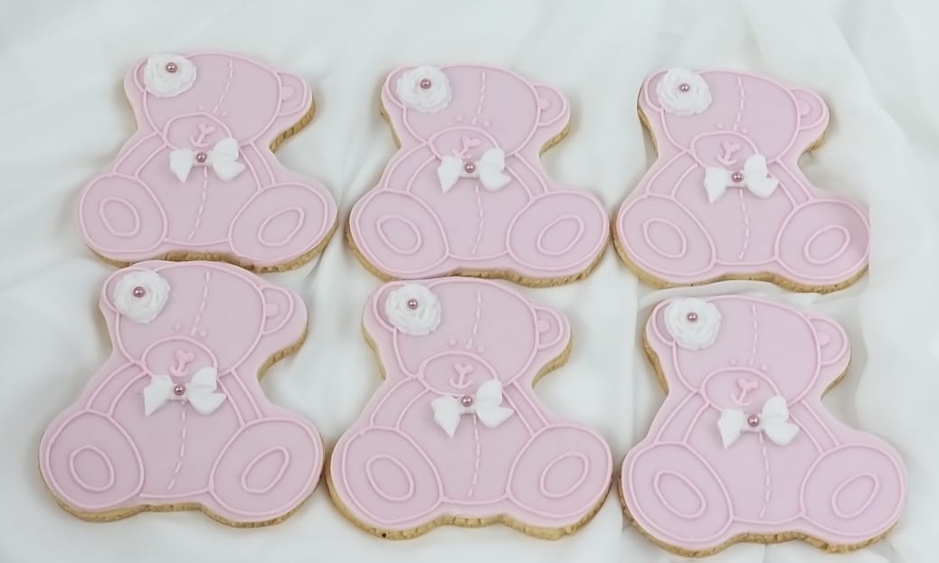 Pink Cute Bear Shaped Cookies ( per piece)