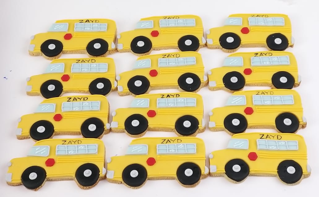 Yellow Bus Shaped Cookies ( per piece)