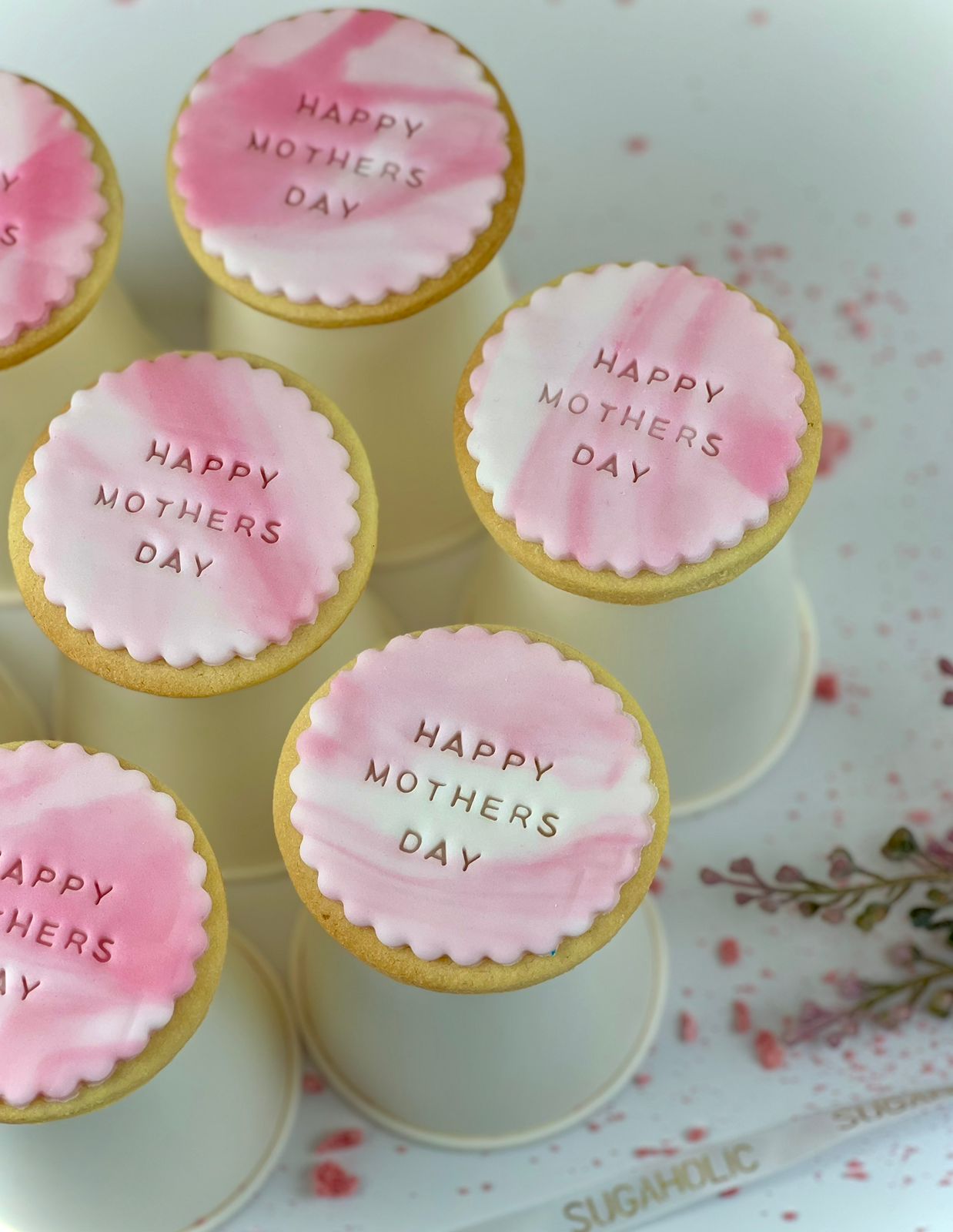Marble Pink Mother's Day Cookies ( per piece)