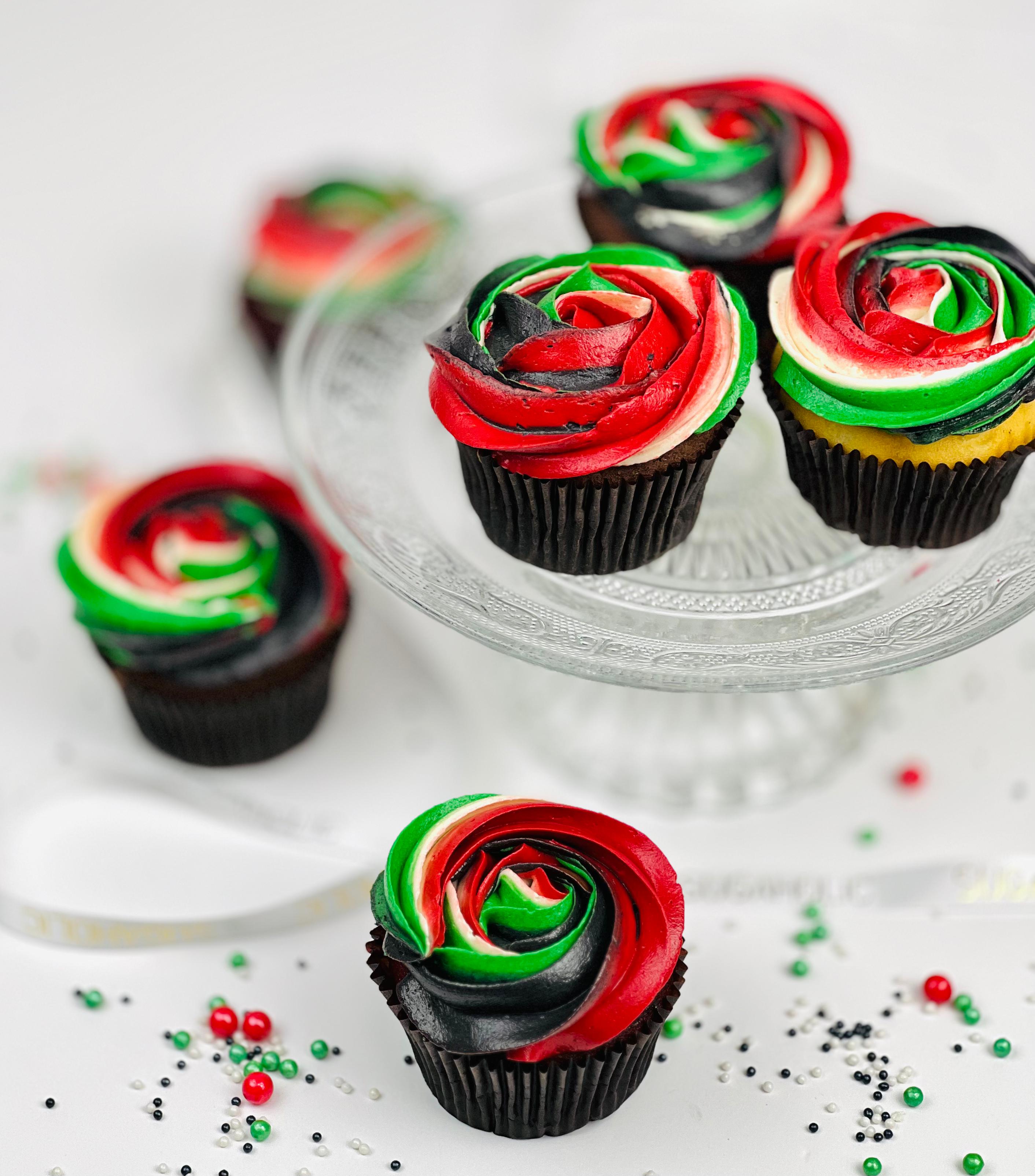 UAE National Day Rosette Cupcake
