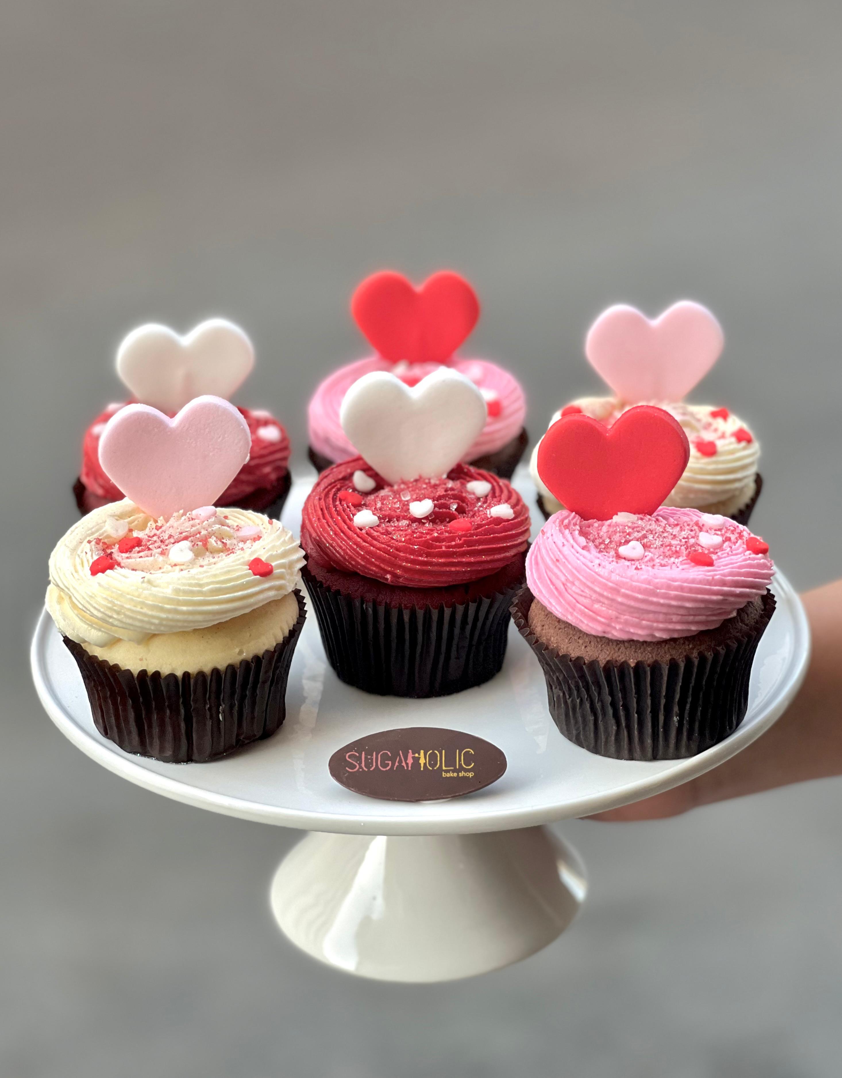 Heart Shaped Standing Cupcakes 