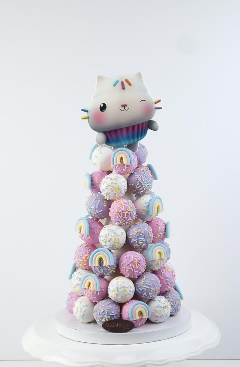 Cakey Cat Cakepop Tower 