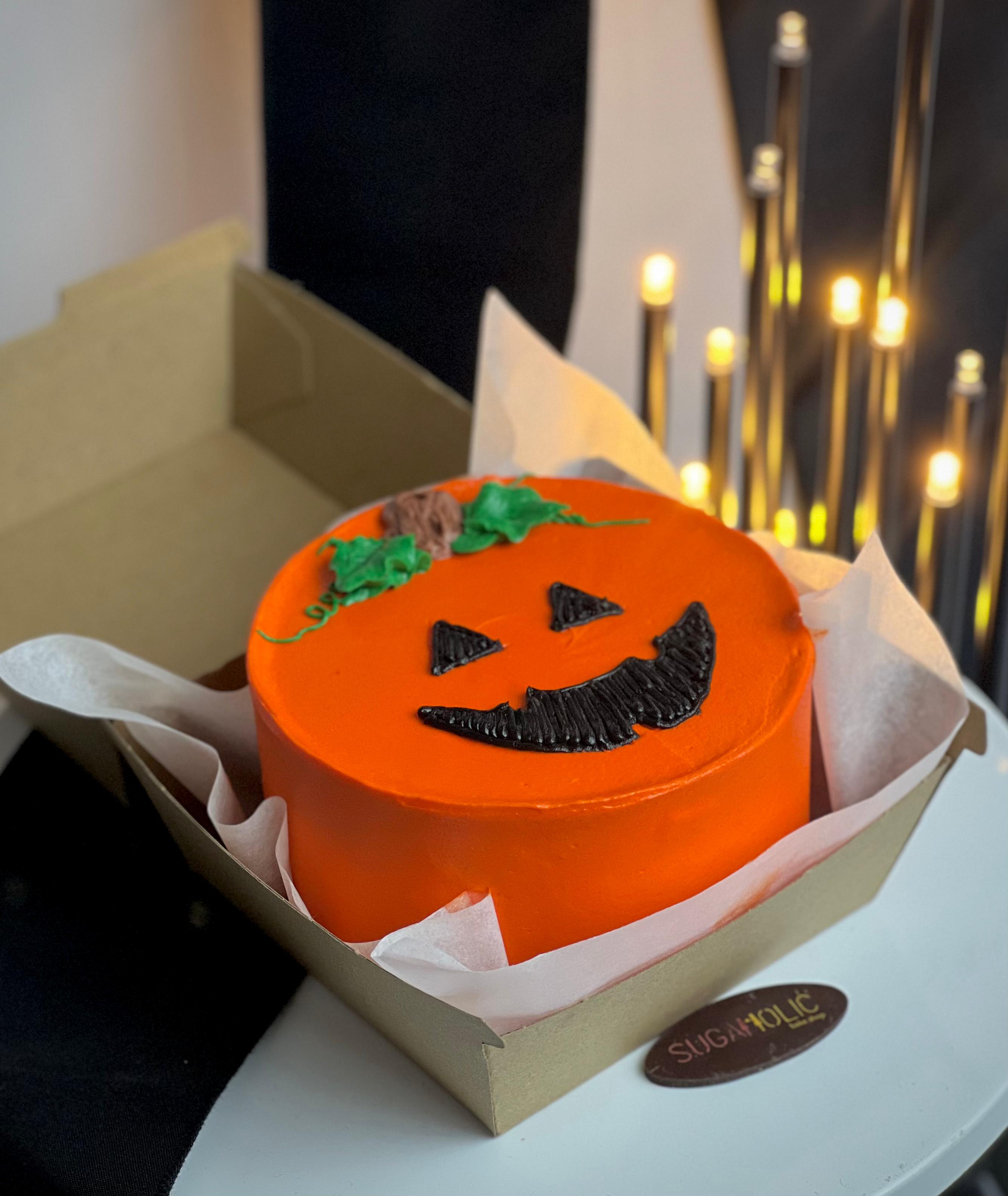 Spooky Pumpkin Bento Cake