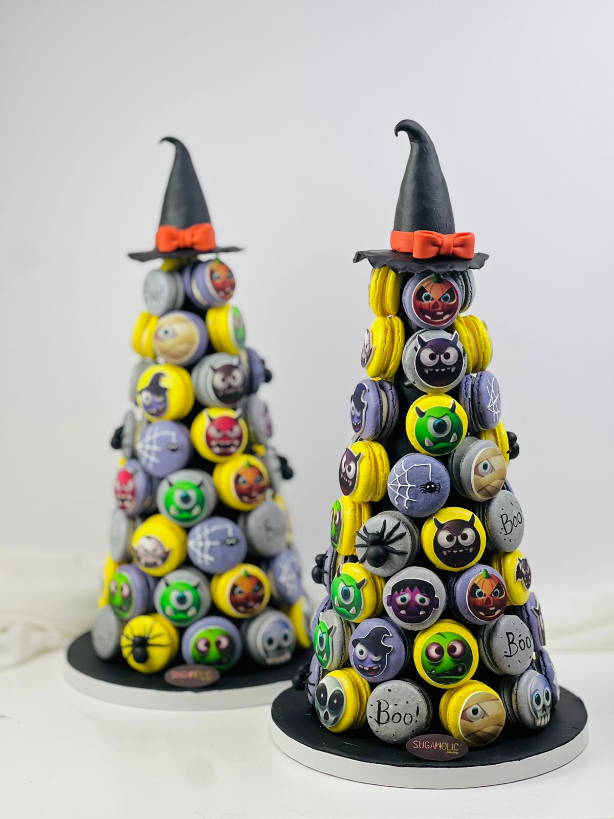 Halloween Emoji Macaroon Tower 