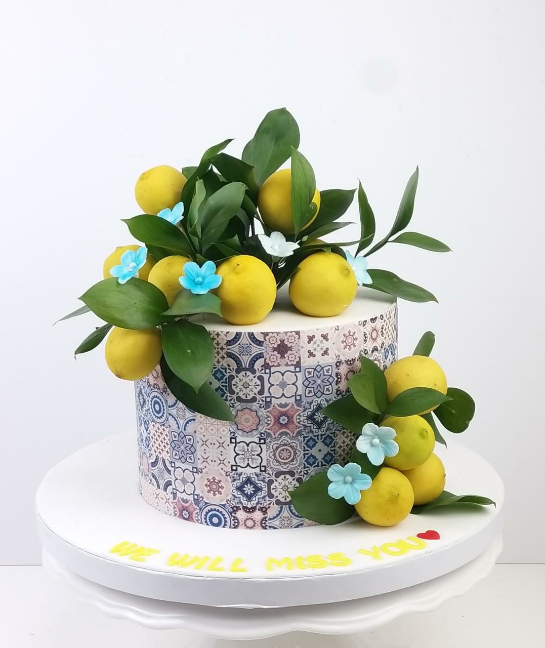 Lemon Cake with edible print 
