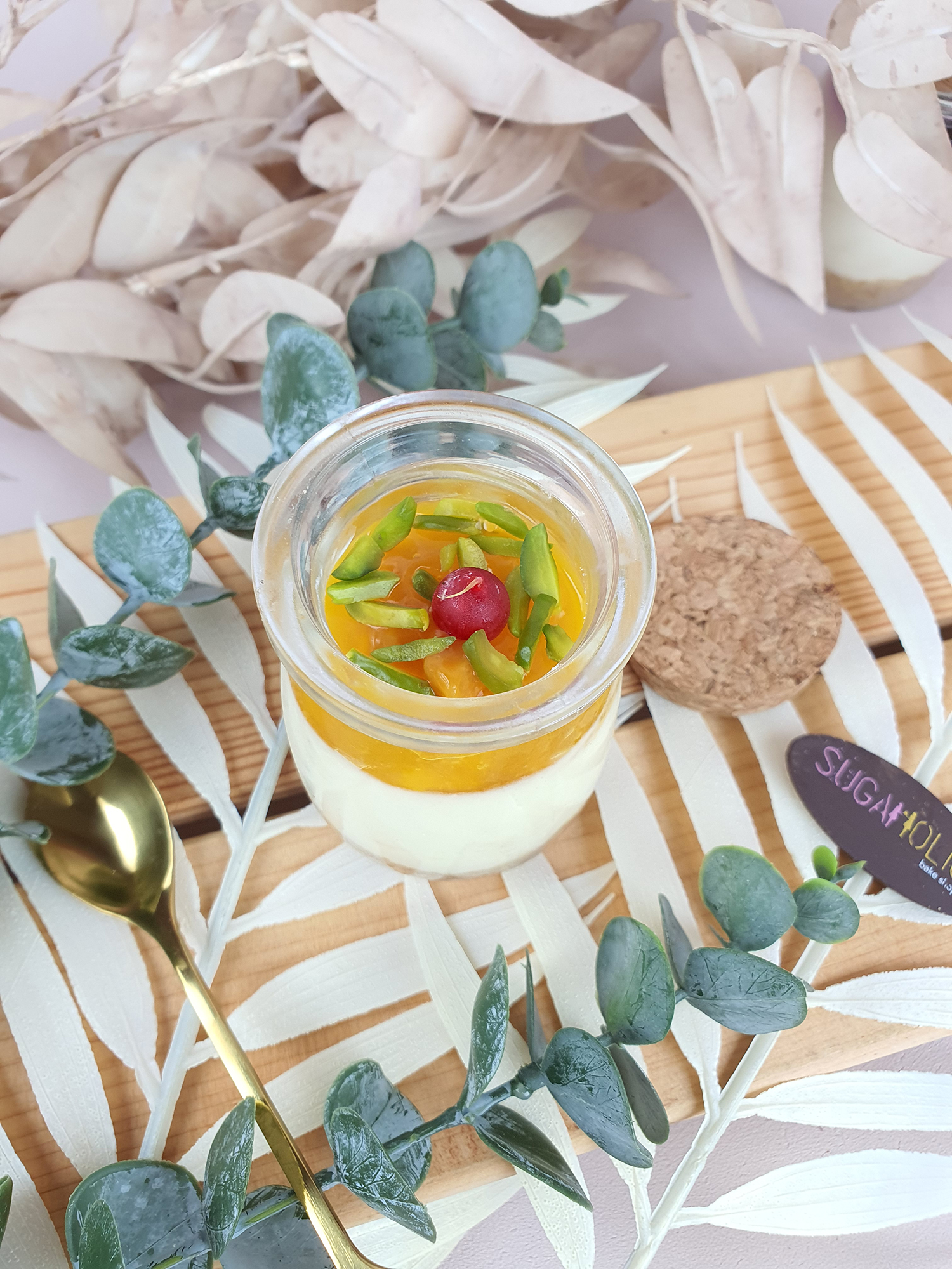 Mango Pistachio Cheesecake Jars