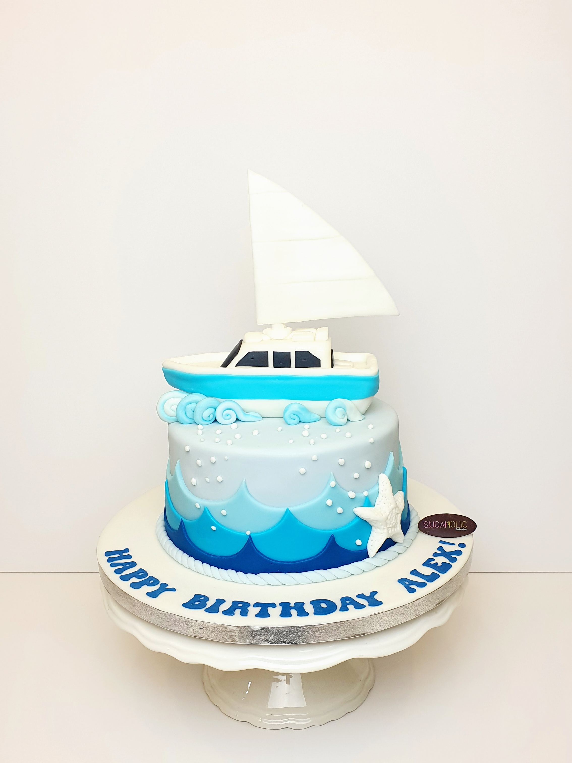 3D Deck Sailboats Cake