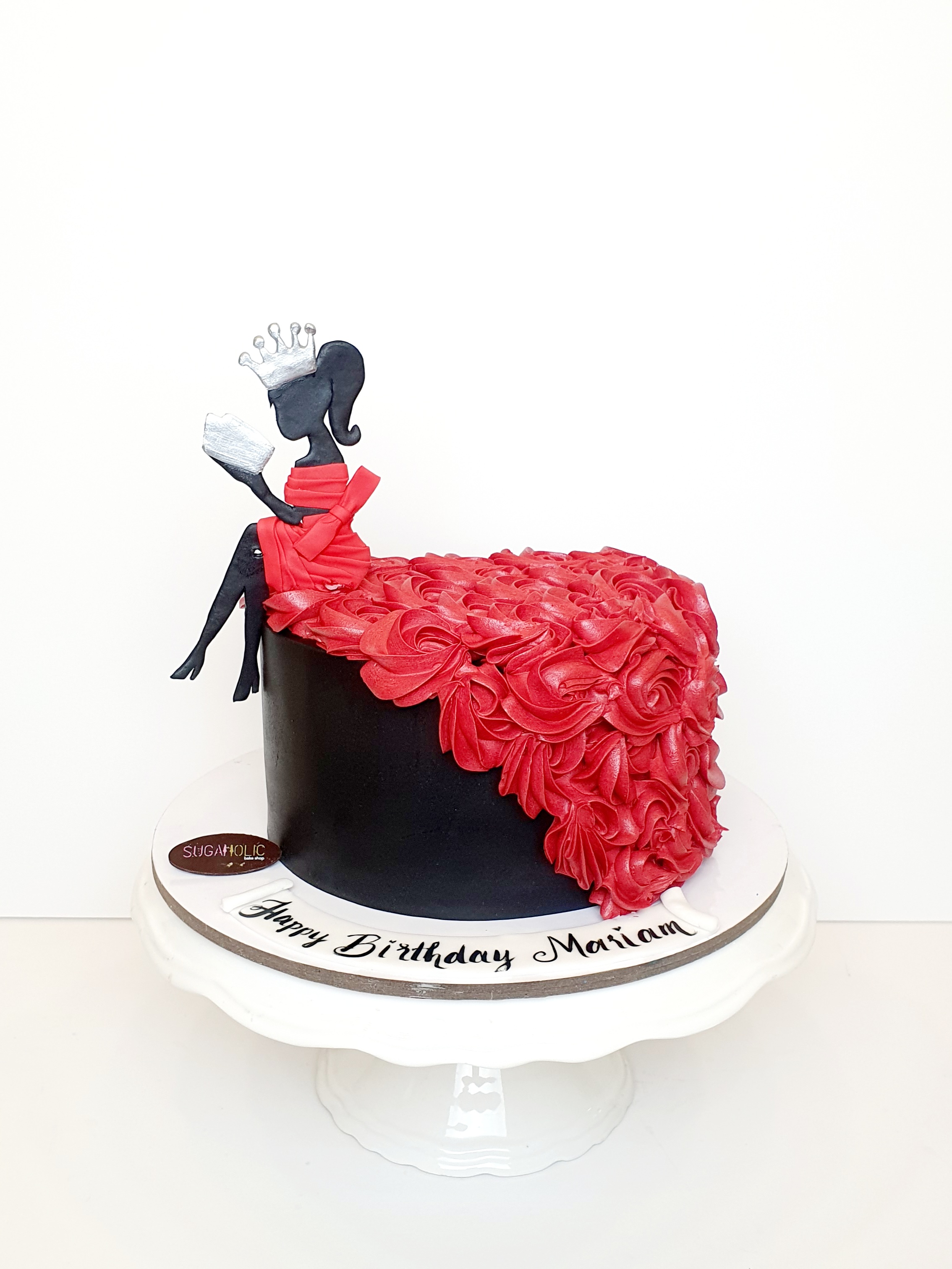 2D Girl In Red Dress Cake