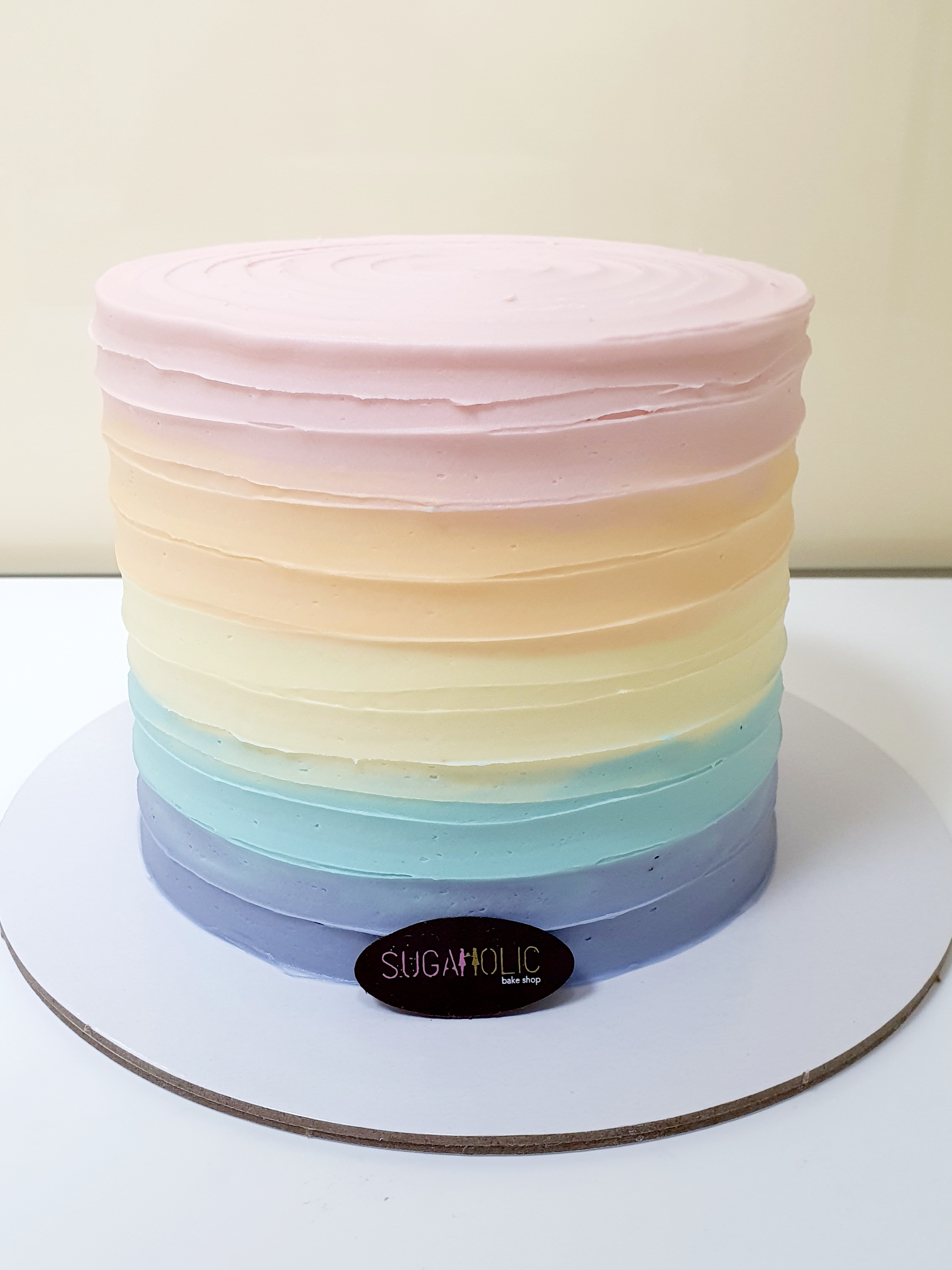 Rainbow Pastel Buttercream Cake