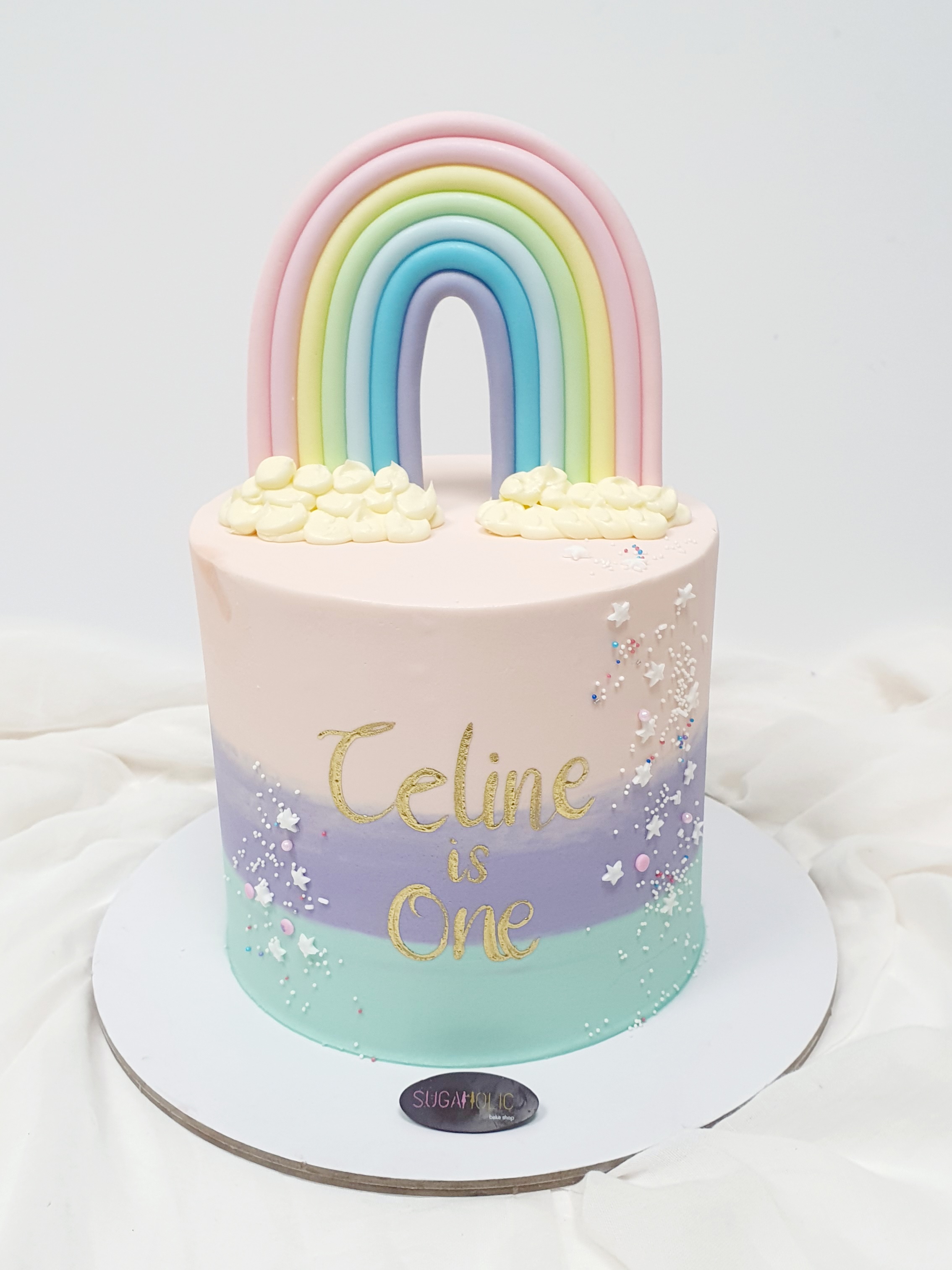 Rainbow Buttercream Cake