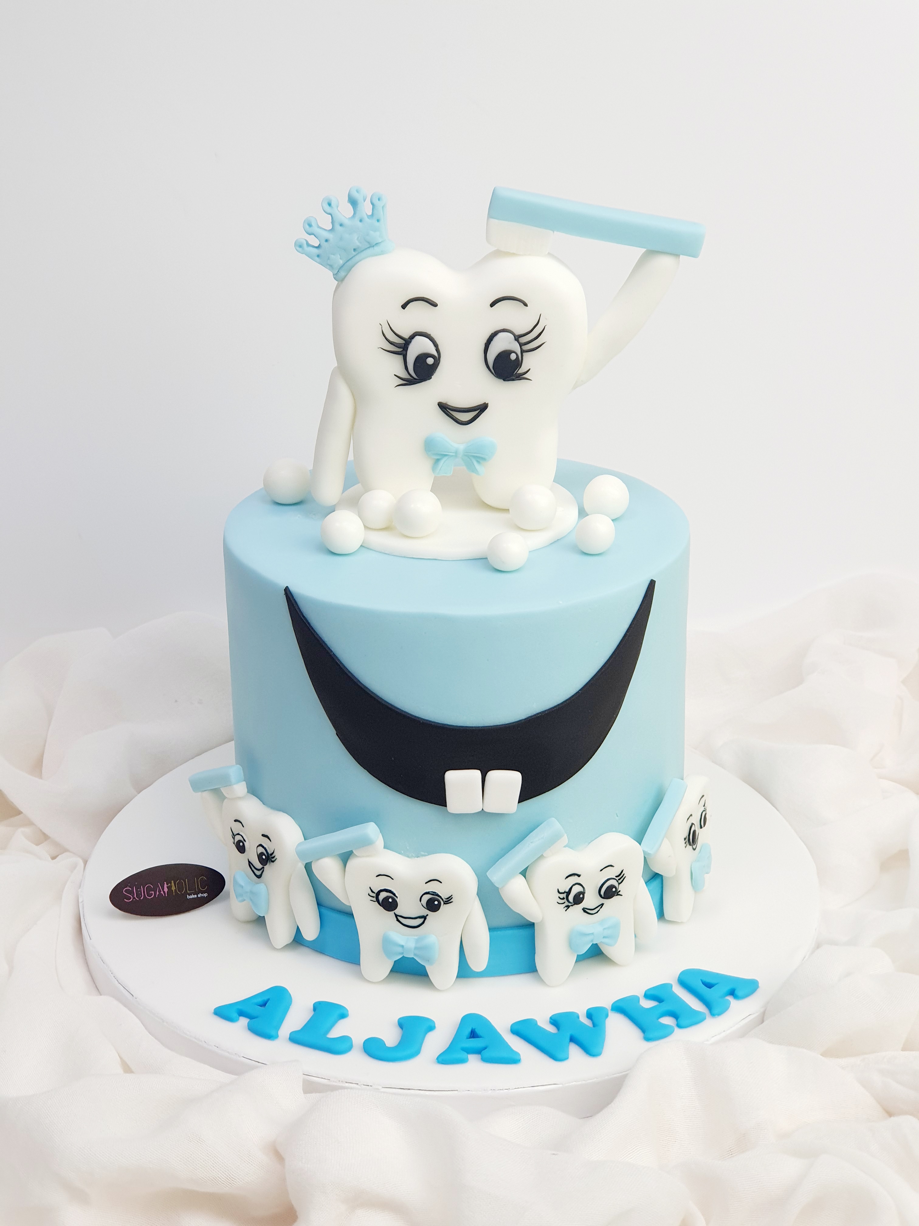 First Tooth Blue Cake