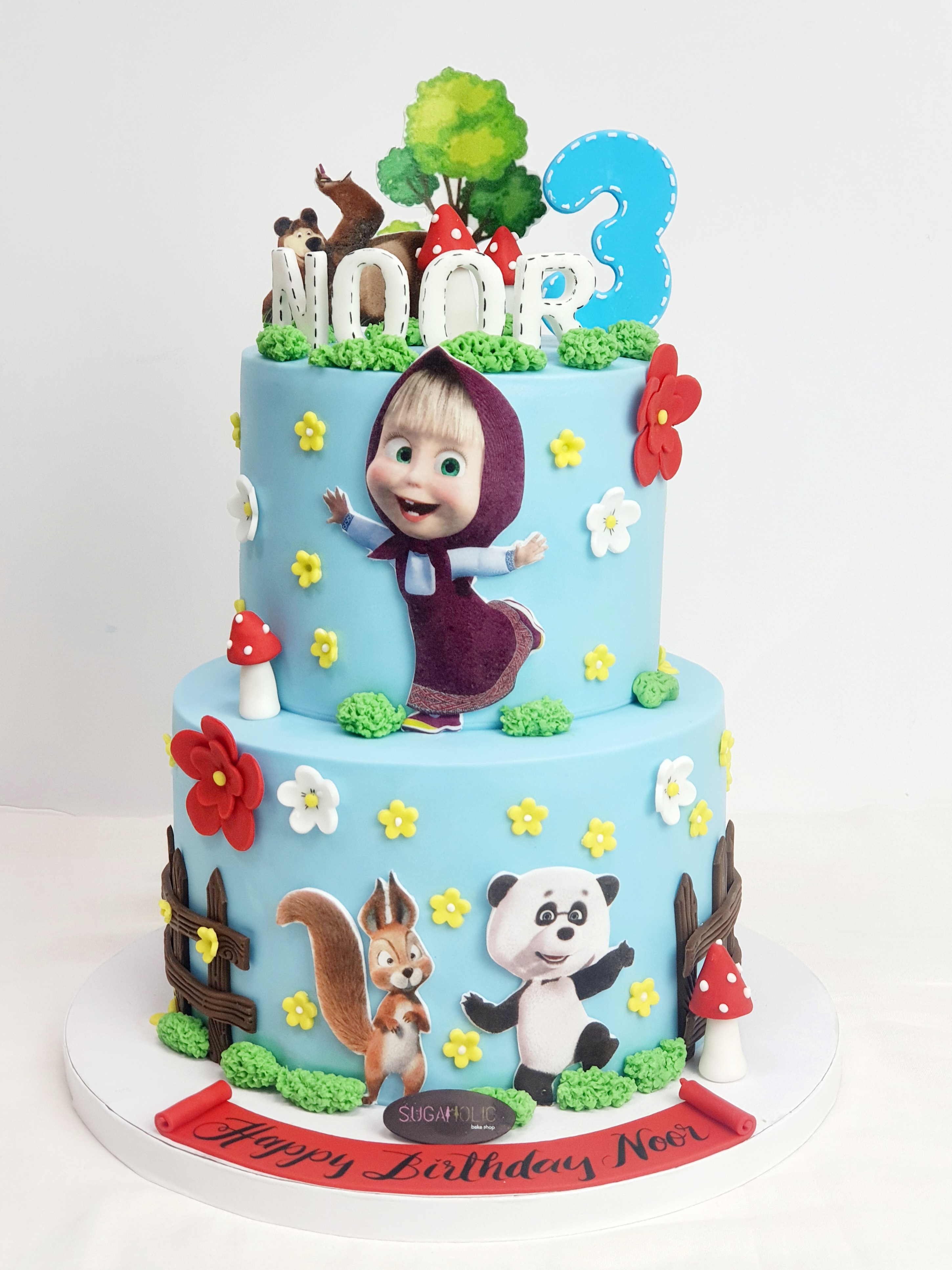 Masha and the Bear with Edible Print Cake