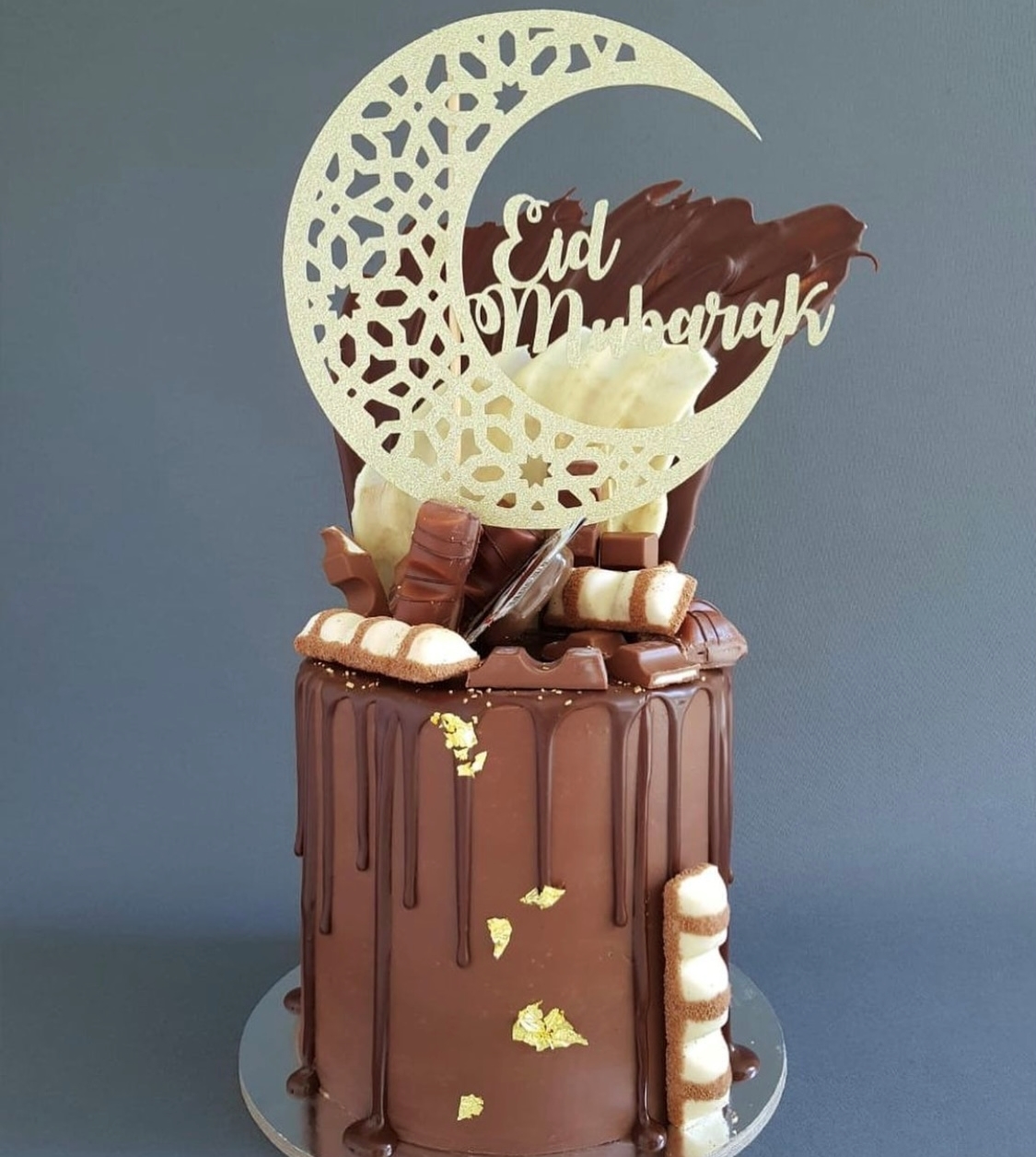 Eid Mubarak Moon topper Cake
