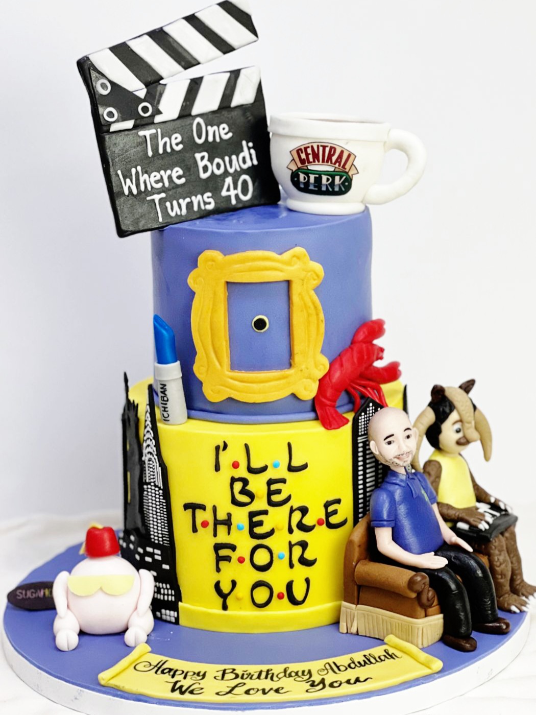 Friends Theme Cake 2 tier