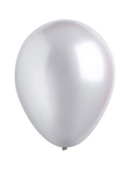 Silver Metallic Latex Balloons